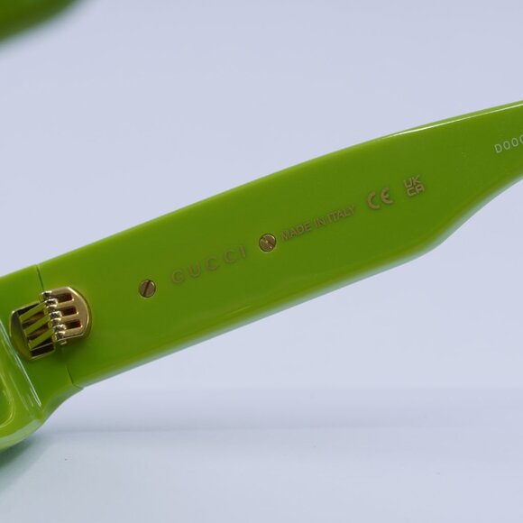 🕶️ New Gucci GG1771S 009 Sunglasses - Shiny Acid Green Frame, Green Lenses - Picture 8 of 10